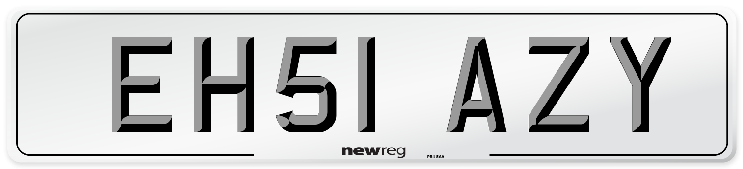 EH51 AZY Number Plate from New Reg